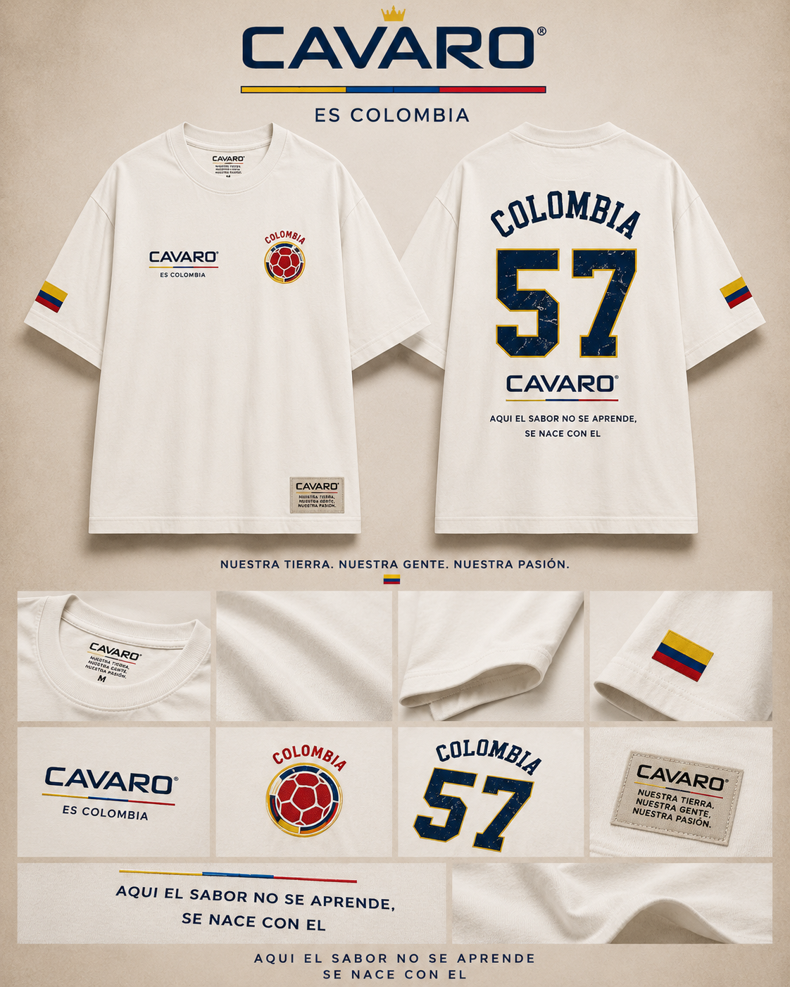 Camiseta Oversize Colombia Cavaro