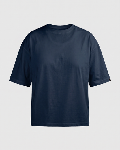 Camiseta Básica Oversize Light - color Azul Turqui